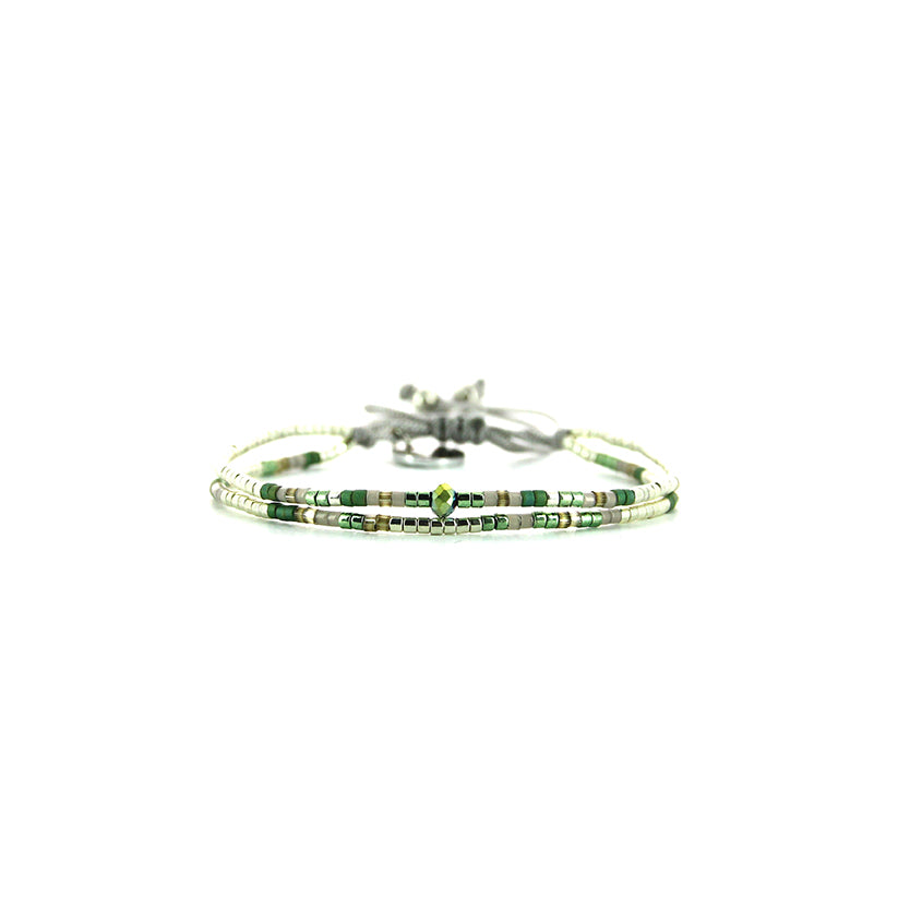 Pulsera 1 linea cristales jade