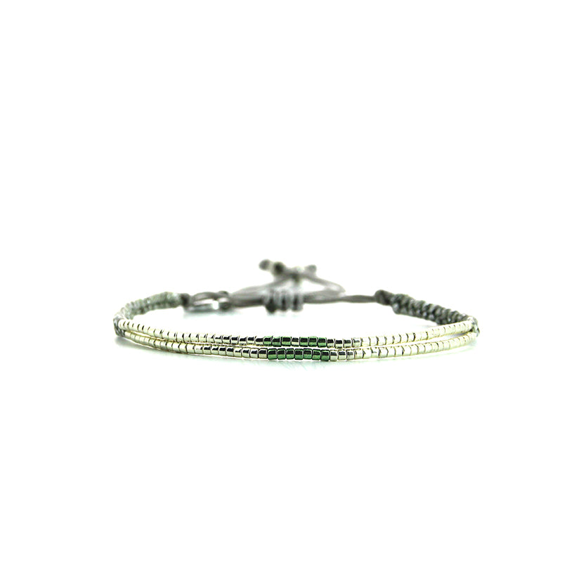 Pulsera 1 linea cristales jade