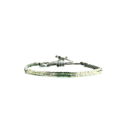 Pulsera 1 linea cristales jade