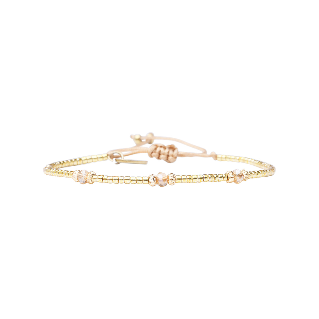 Pulsera 1 linea cristales nude