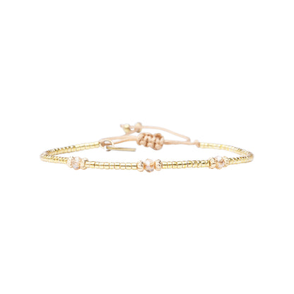 Pulsera 1 linea cristales nude