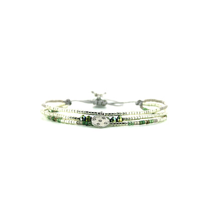 Pulsera 1 linea cristales jade