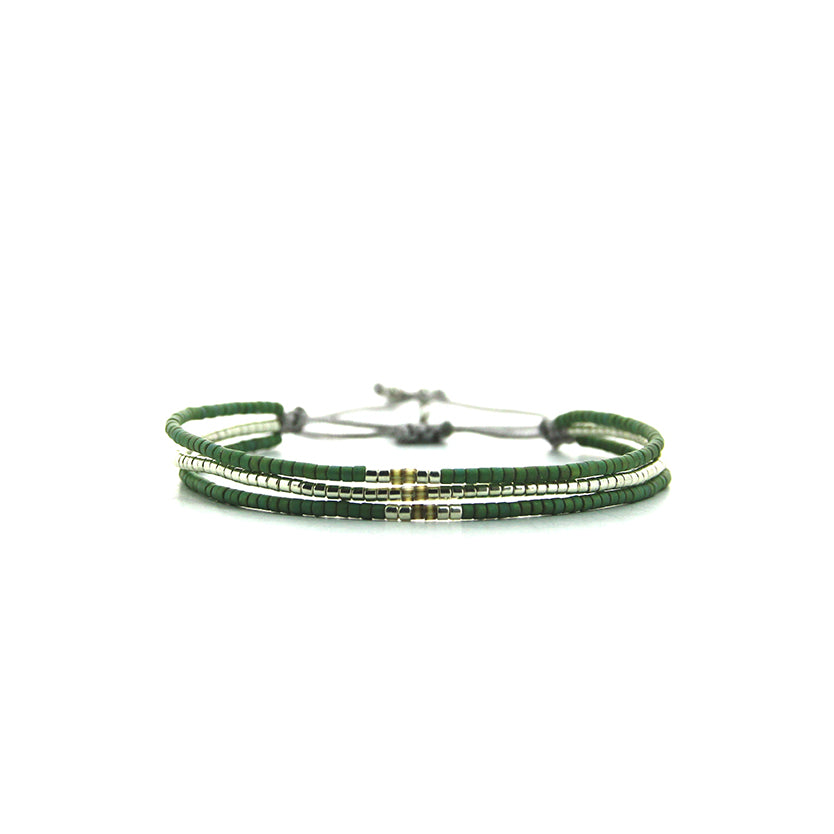 Pulsera 1 linea cristales jade