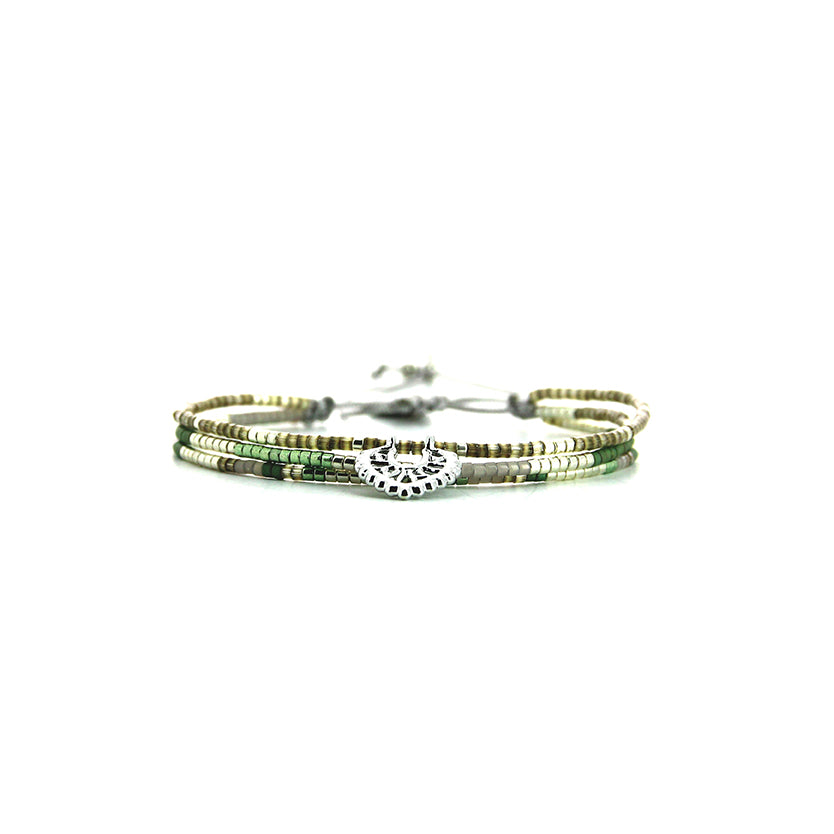 Pulsera 1 linea cristales jade