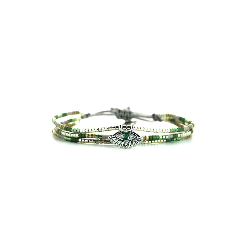 Pulsera 1 linea cristales jade