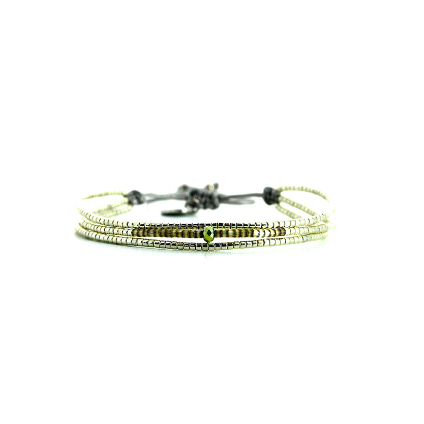 Pulsera 1 linea cristales jade