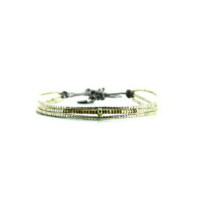 Pulsera 1 linea cristales jade