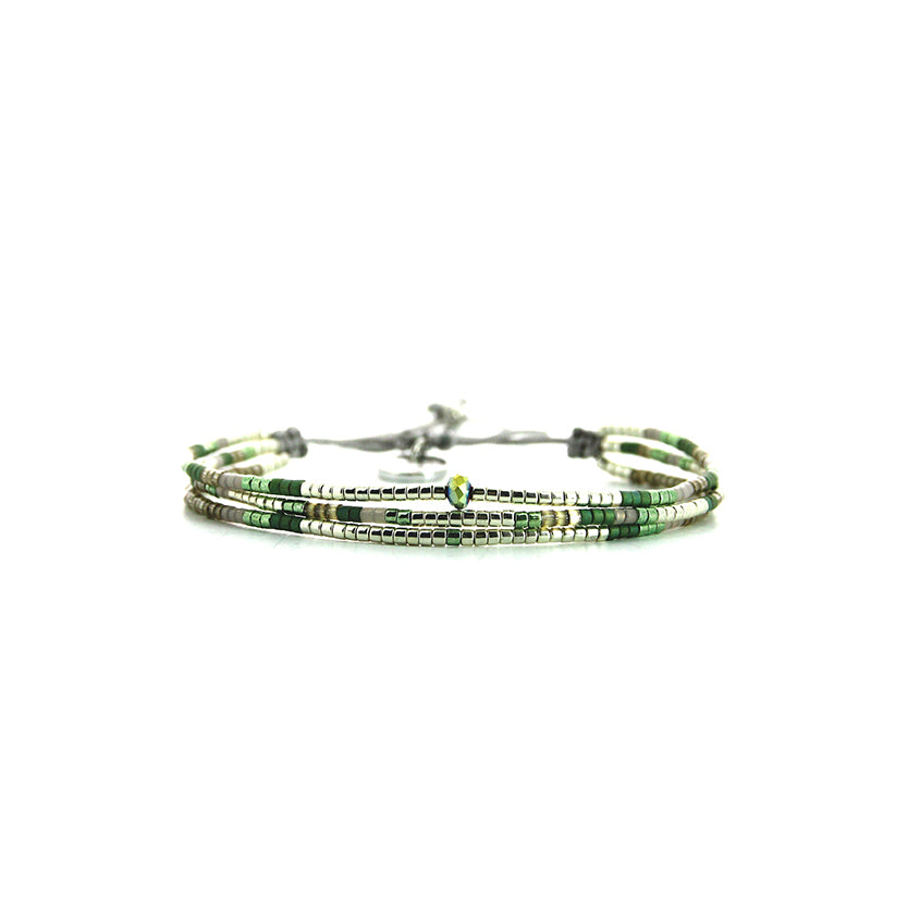 Pulsera 1 linea cristales jade