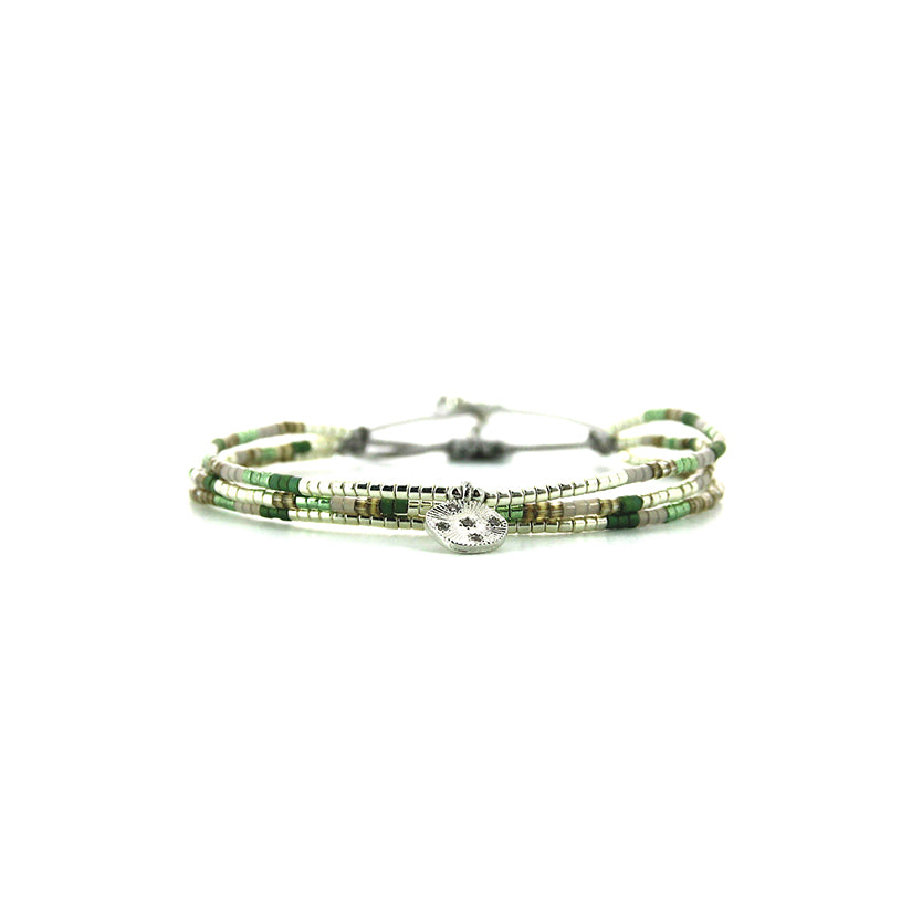 Pulsera 1 linea cristales jade