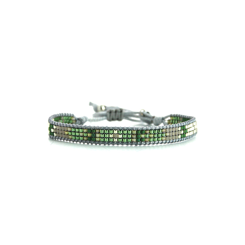 Pulsera 1 linea cristales jade