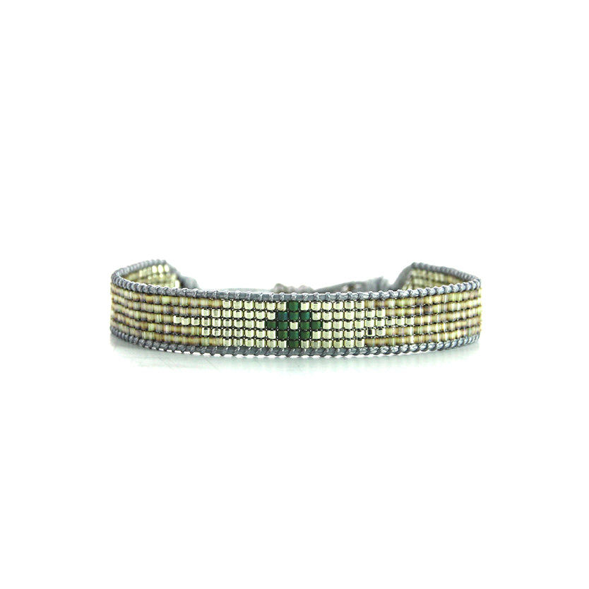 Pulsera 1 linea cristales jade