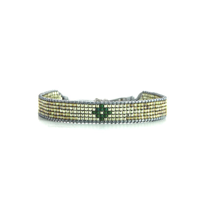 Pulsera 1 linea cristales jade