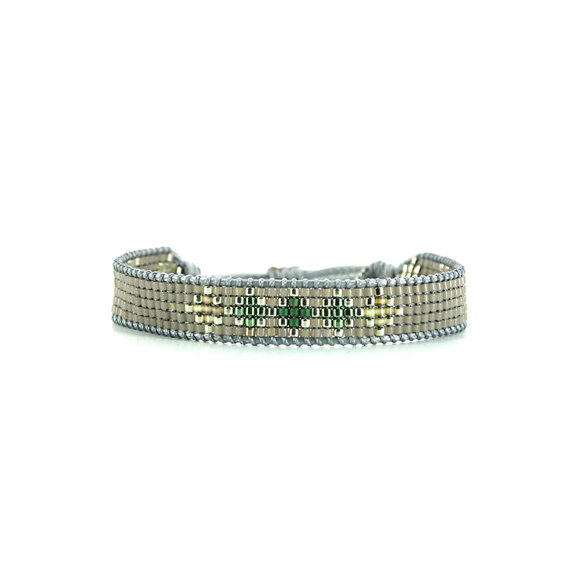 Pulsera 1 linea cristales jade