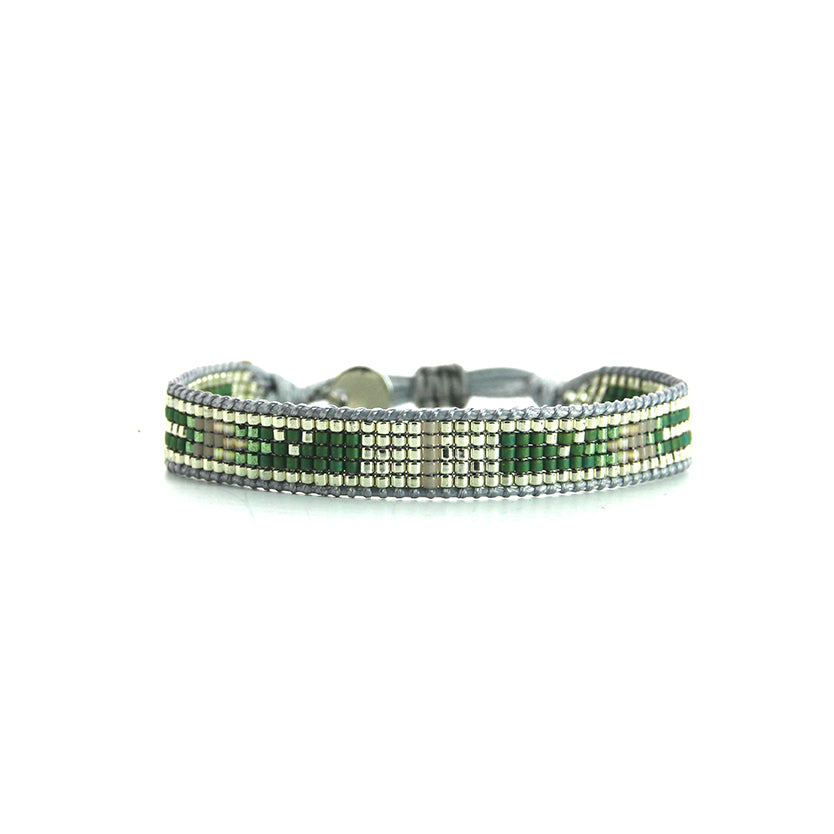 Pulsera 1 linea cristales jade