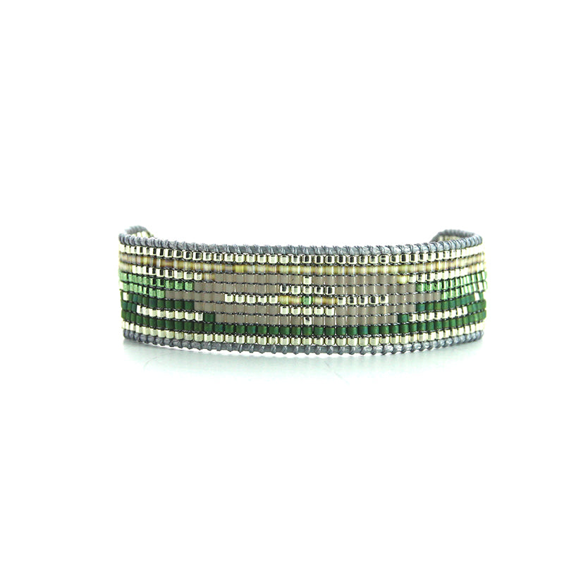 Pulsera 1 linea cristales jade